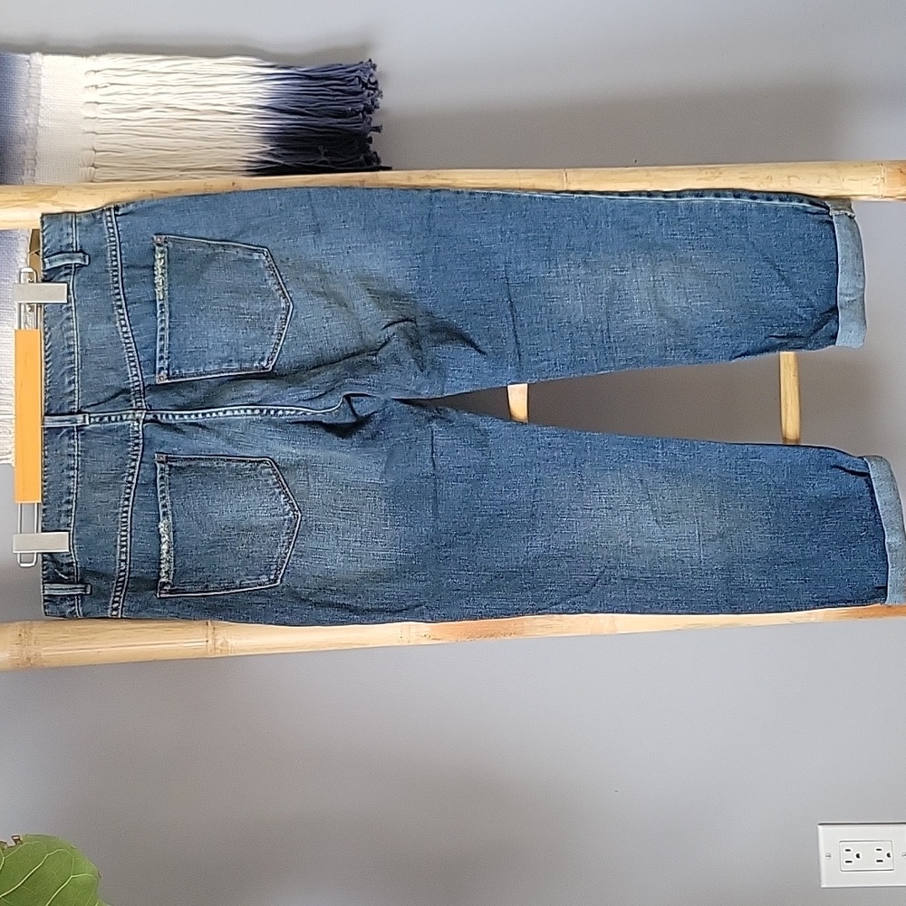 Free People Distressed Blue Boyfriend Jeans - Picture 5 of 7